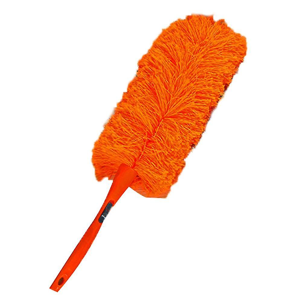 Magic Soft Microfiber Cleaning Duster Dust Cleaner Handle Feather Static Orange