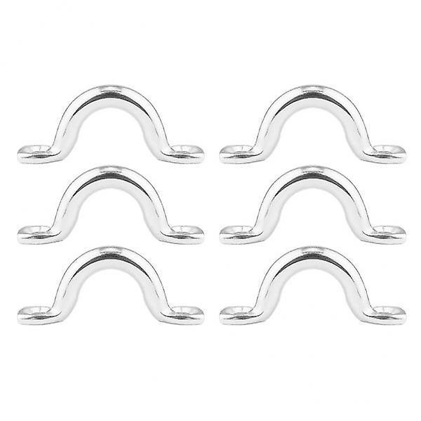 3x6Pcs 6mm Boat Pad Eye, Tie Down Rope Anchor Stainless Steel Kayak Deck Loops