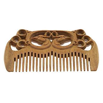 2xSandalwood Wide Tooth Comb Hair Care Detangler Massage Comb Antistatic