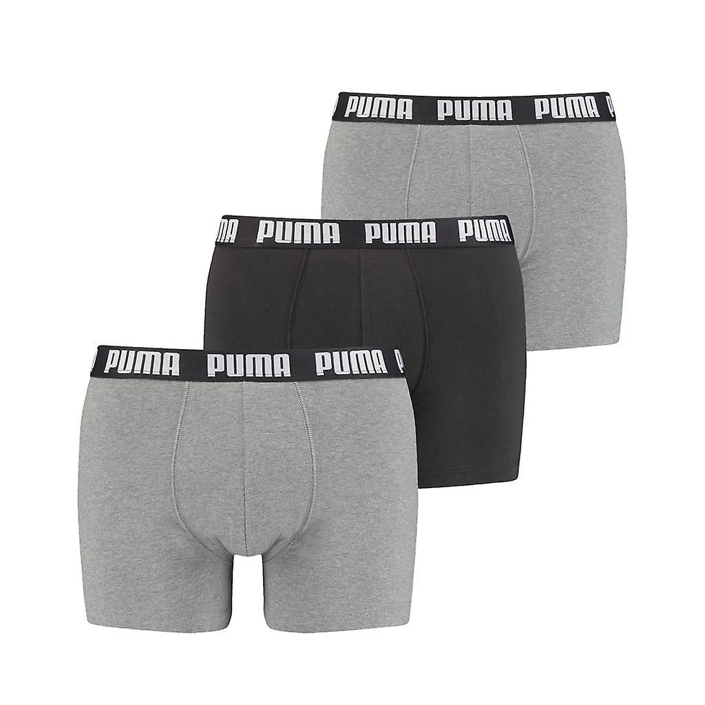Puma Mäns Vardagskalsonger 3-Pack - Grå Kombination