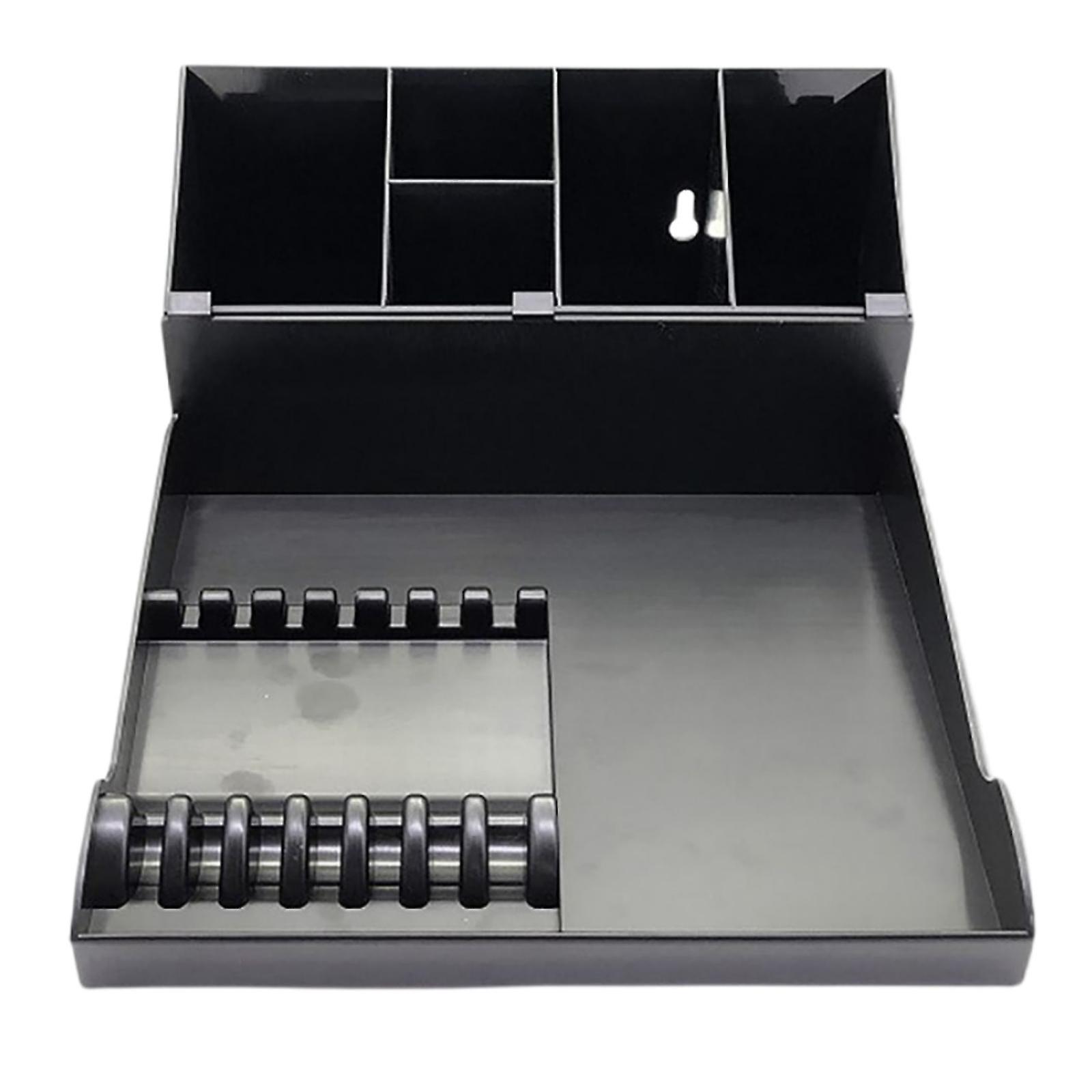 Detachable Hairdressing Tool Box Organizer Combs Scissors Storage Tray Black