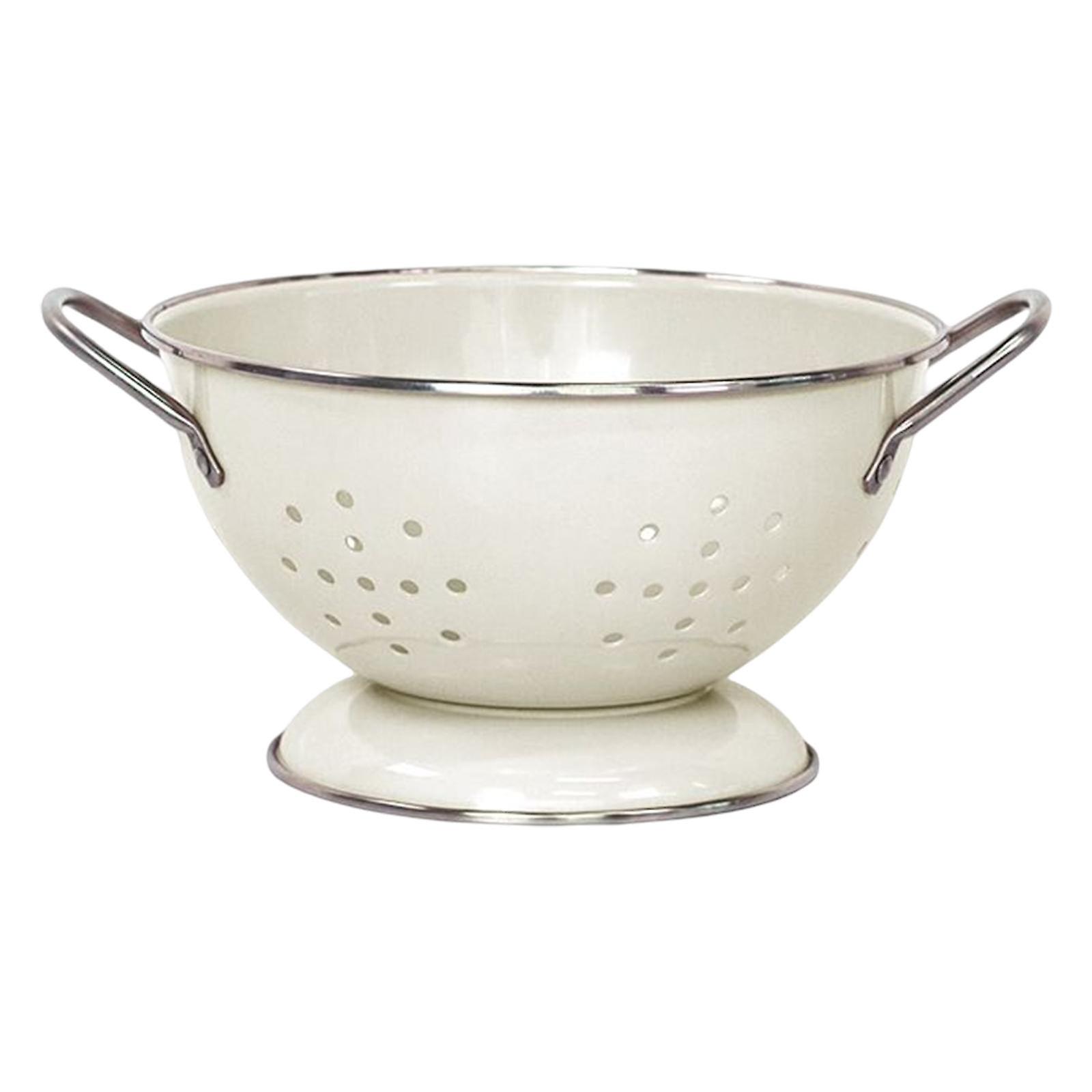 Fruit Basket Drainage Decorative Multipurpose Serving Bowl for Home Kitchen Small White