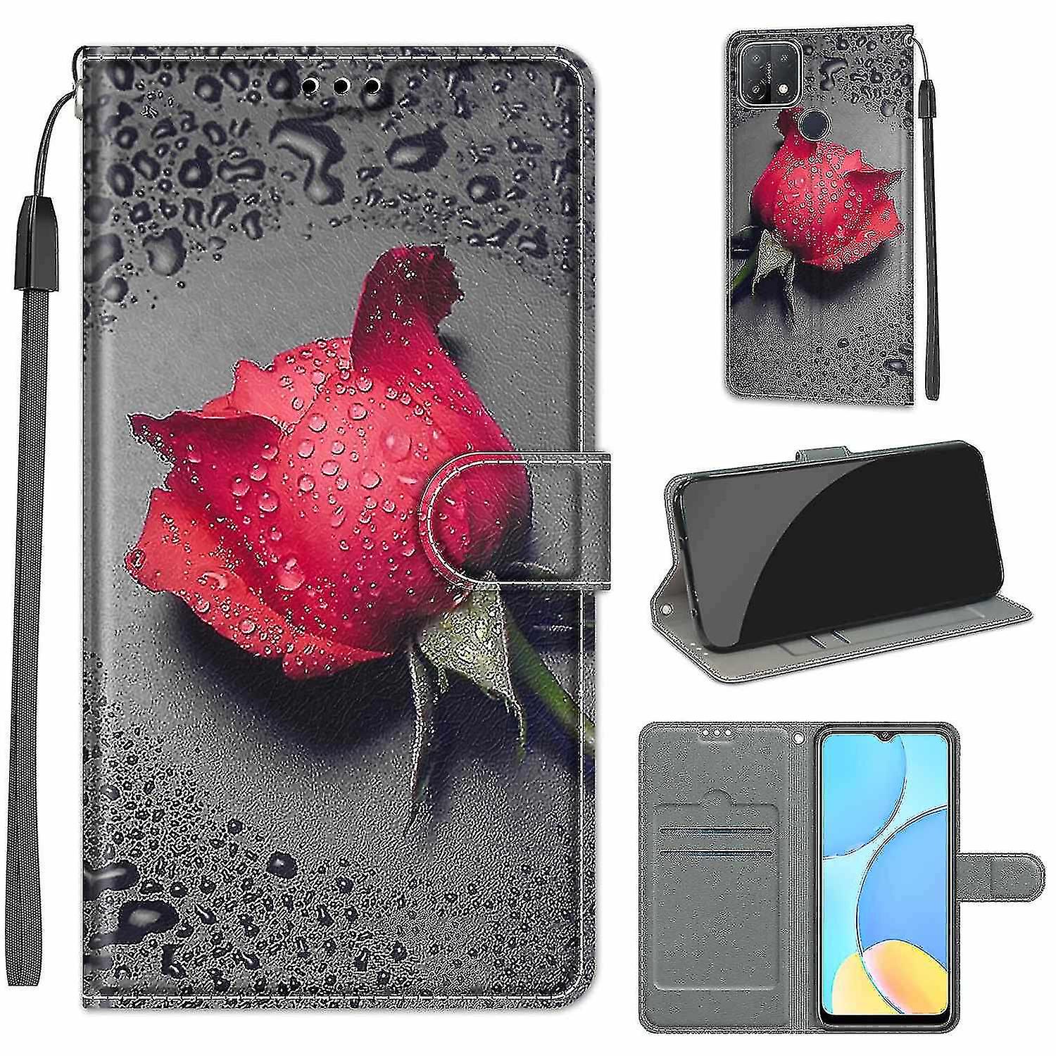 Compatible With Oppoa15/a15s Love Rose Magnetic Moblie Case