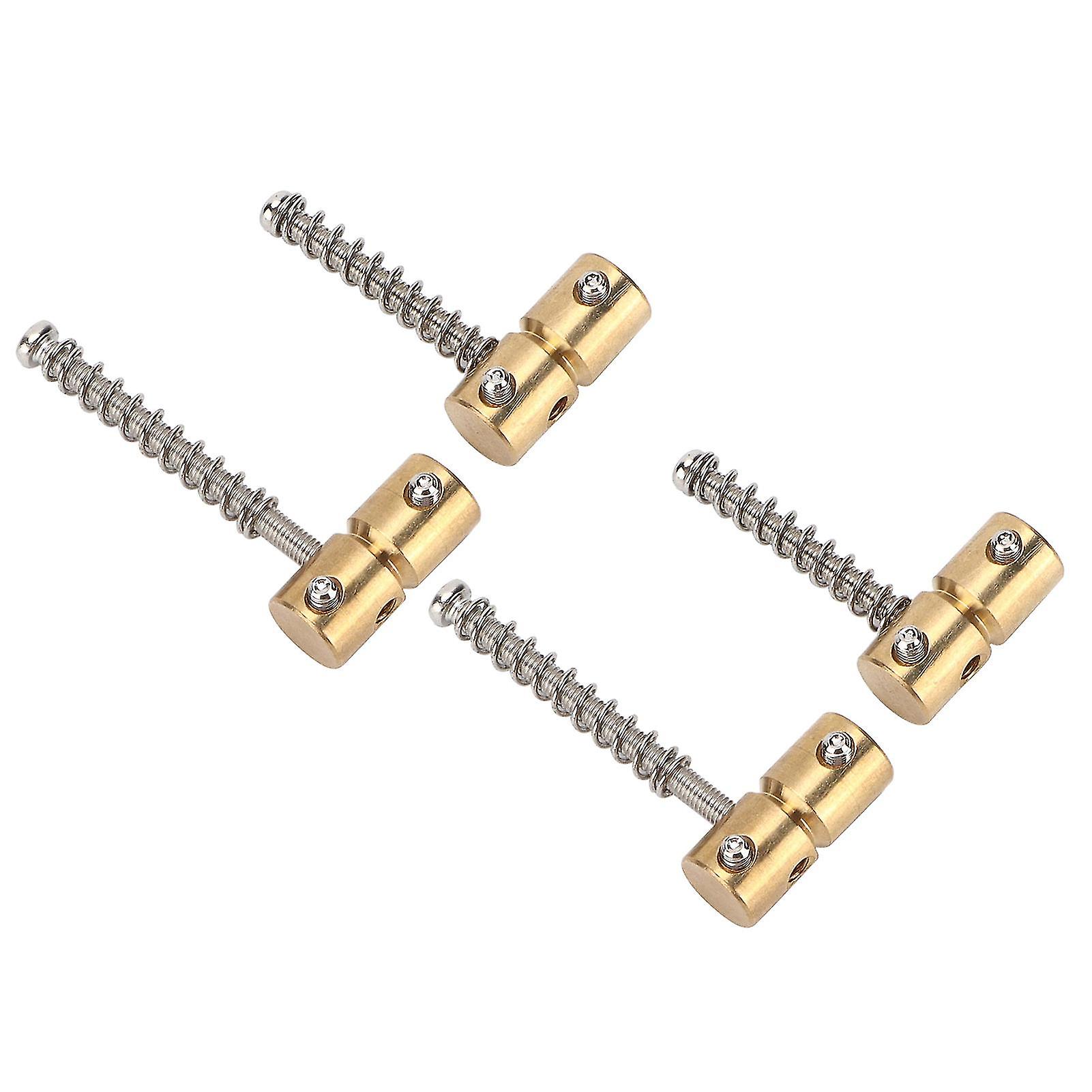 4Pcs Gold Brass Bass String Saddle Set for 4-String Electric Bass