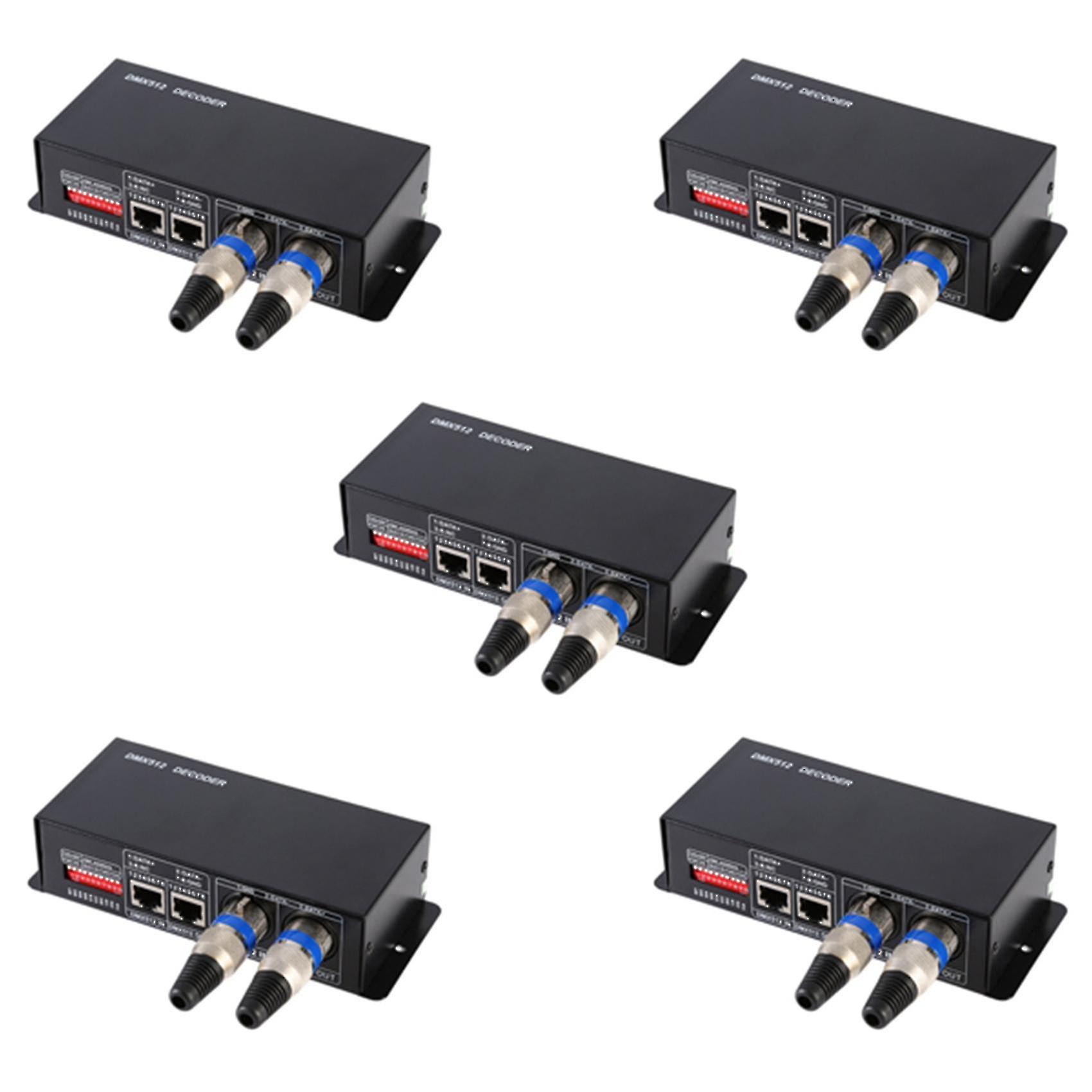 5x 3ch Dc12-24v Rgbw 512 Decoder Led Controller Rgb Led Dmx512 Decoder, Dmx512-3ch
