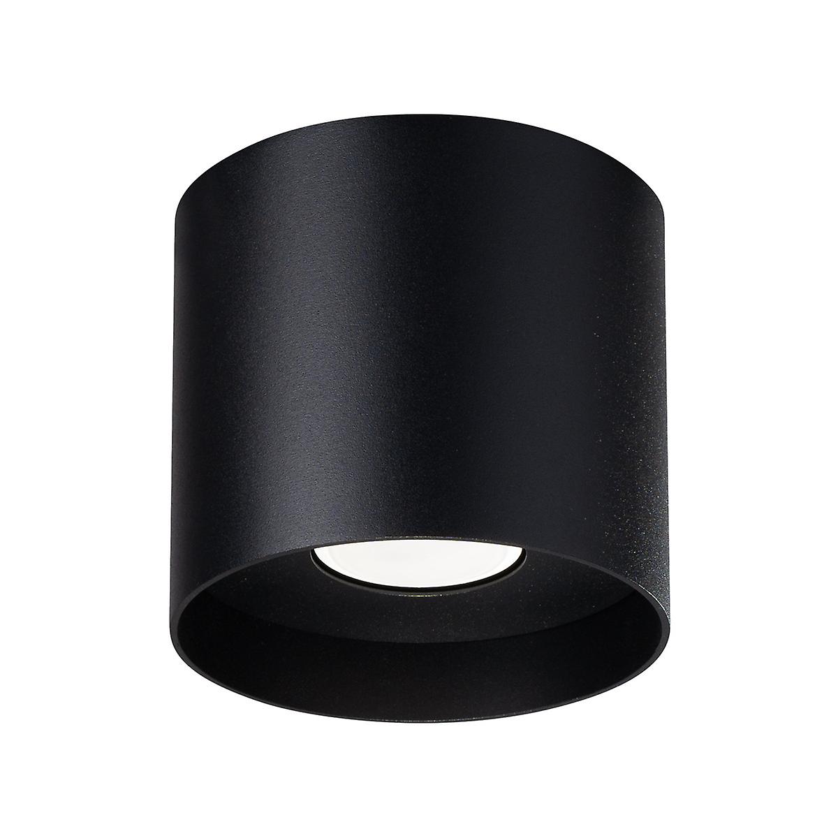Mika Round Minimalistic Surface Mounted Downlight Black 1x GU10