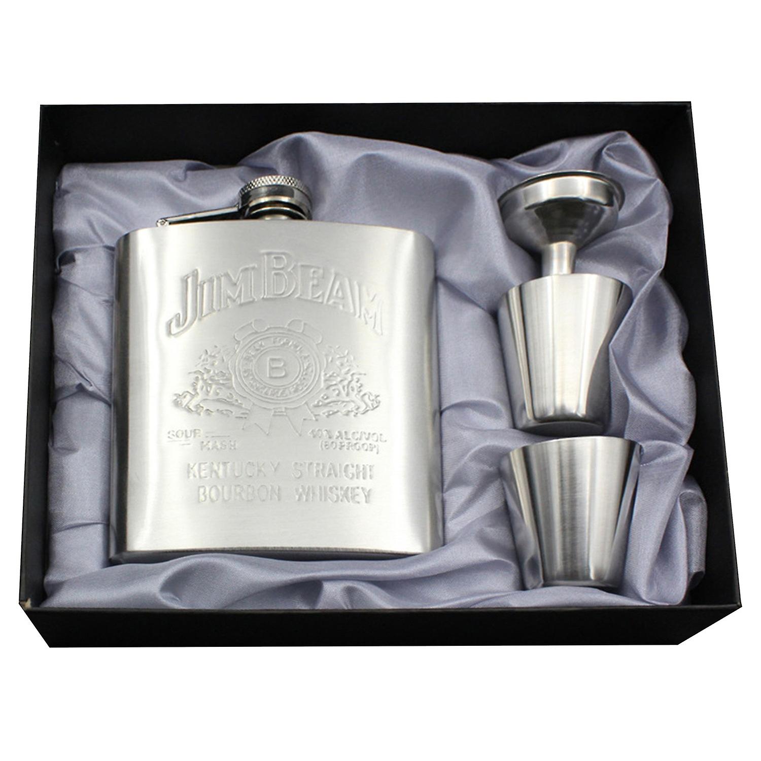 ZHOUBA 1 Set 7 Ounces Flagon Polished Airtight Tour Whiskey Wine Hip Liquor Flask Bar Supplies