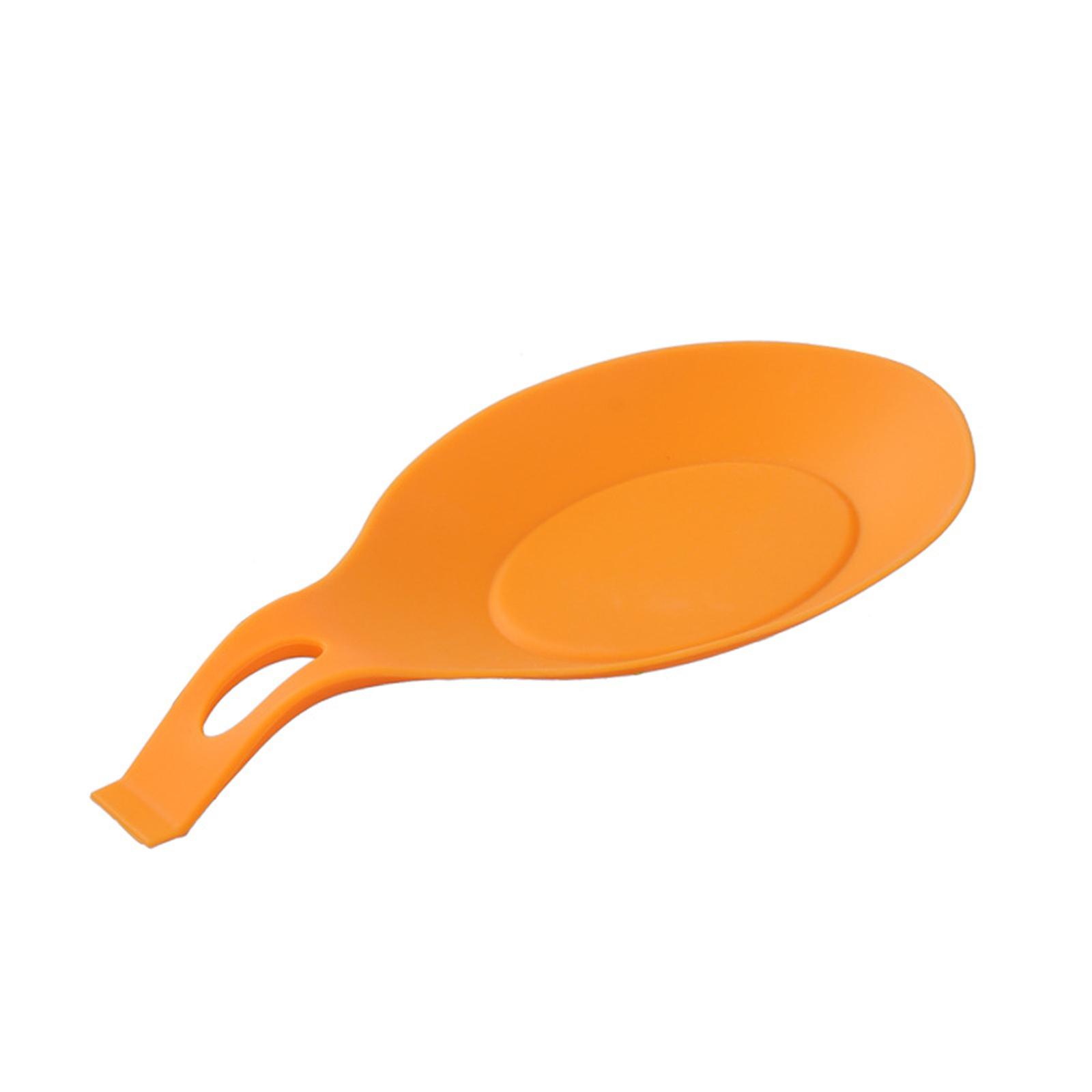 Large Silicone Spoon Rest Non-Slip Slope Design Counter Spatula Tableware Holder Soft & Safe Easy to