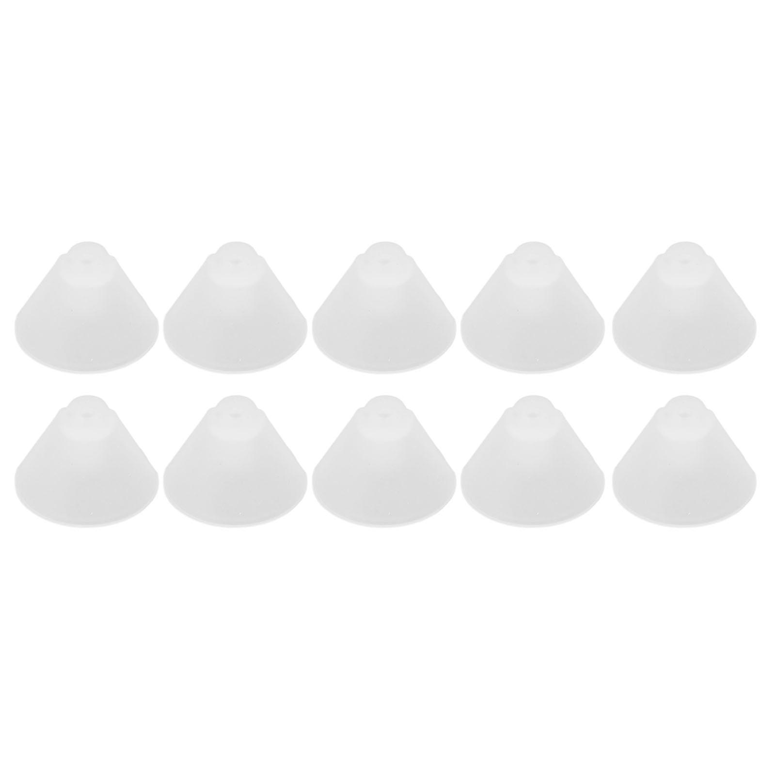 10PCS Transparent White Silicone Hearing Amplifier Domes Eartips