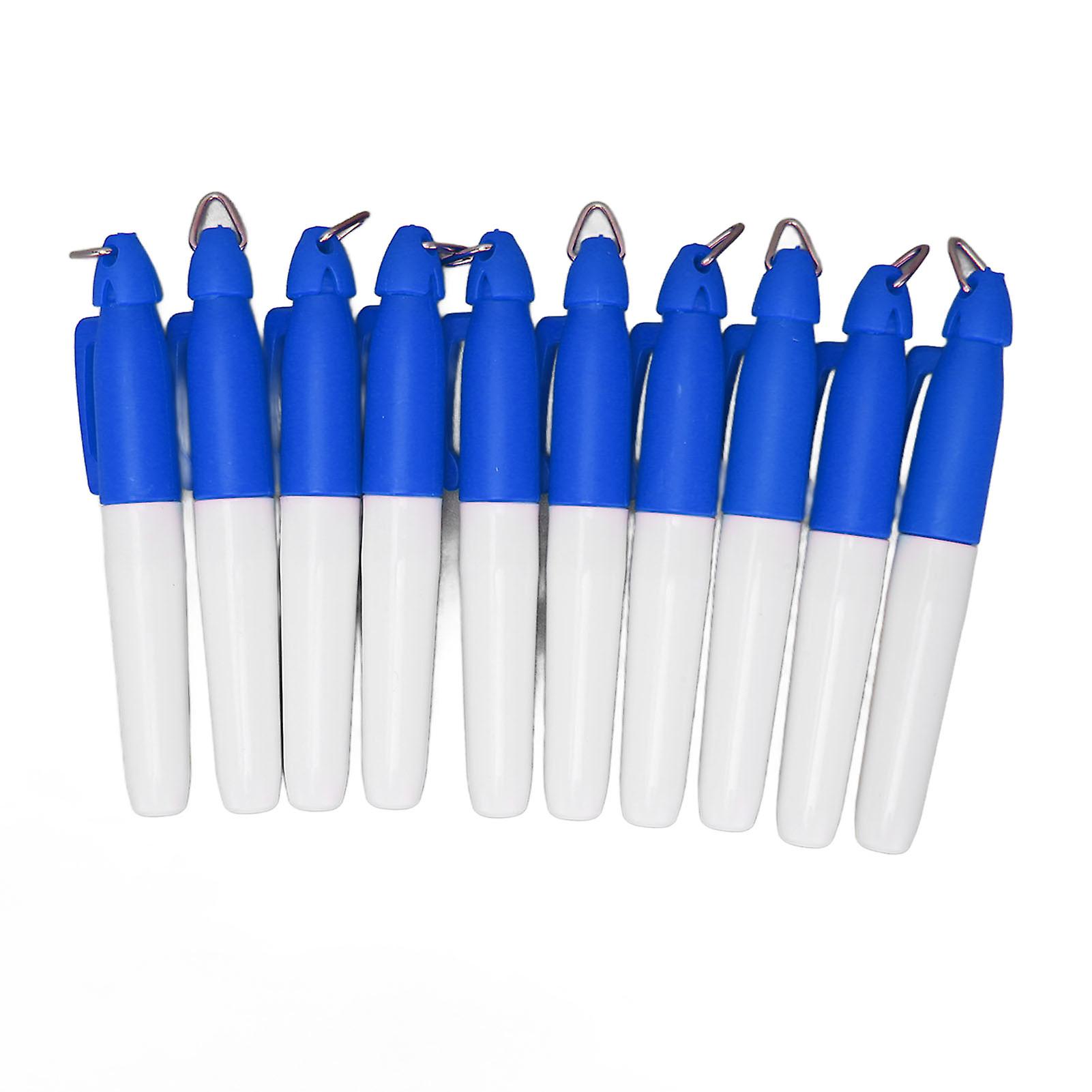 10pcs Golfing Marker Pen Oil Based Waterproof Portable Ball Line Marker Tool Ball Alignment Tool for Drawing Coloring Blue 