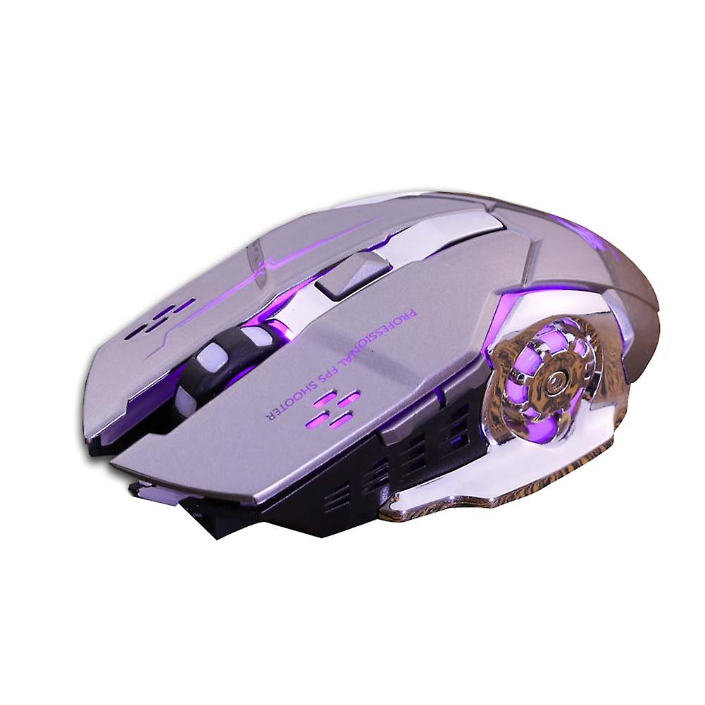 Rechargeable X8 Wireless Game Mouse Ergonomic Silent LED Backlit 1800DPI USB