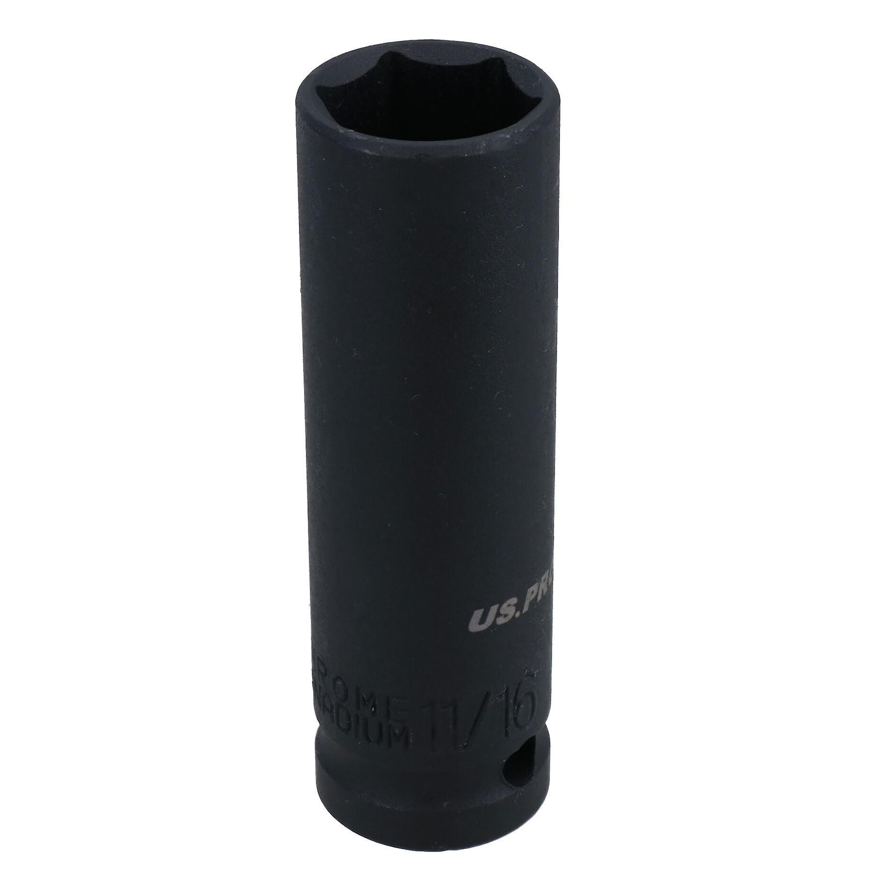 11/16in Double Deep Impact Imperial SAE Socket 1/2in Drive 6 Sided Single Hex