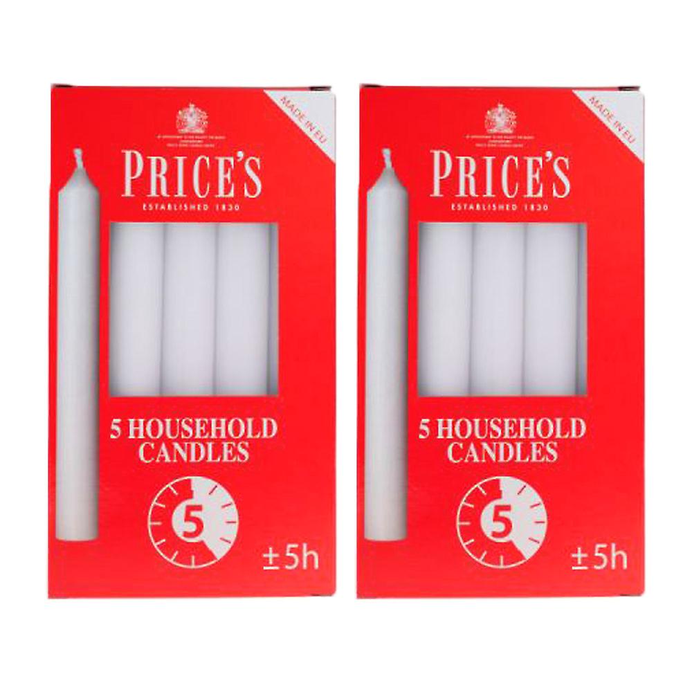 Prices household white Shabbat/Sabbath candles (2 Pack)