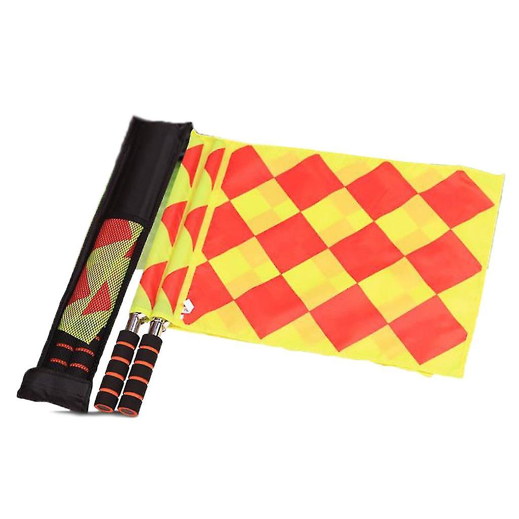 Soccer Referee Flags Football Linesman Flags Sports Game Referee High-visibility