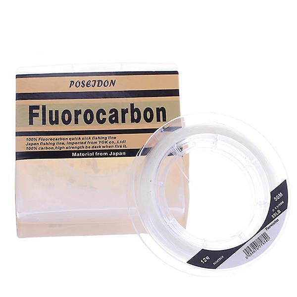 50M Tri-poseidon Brand Fluorocarbon Fishing Line Monofilament Wire