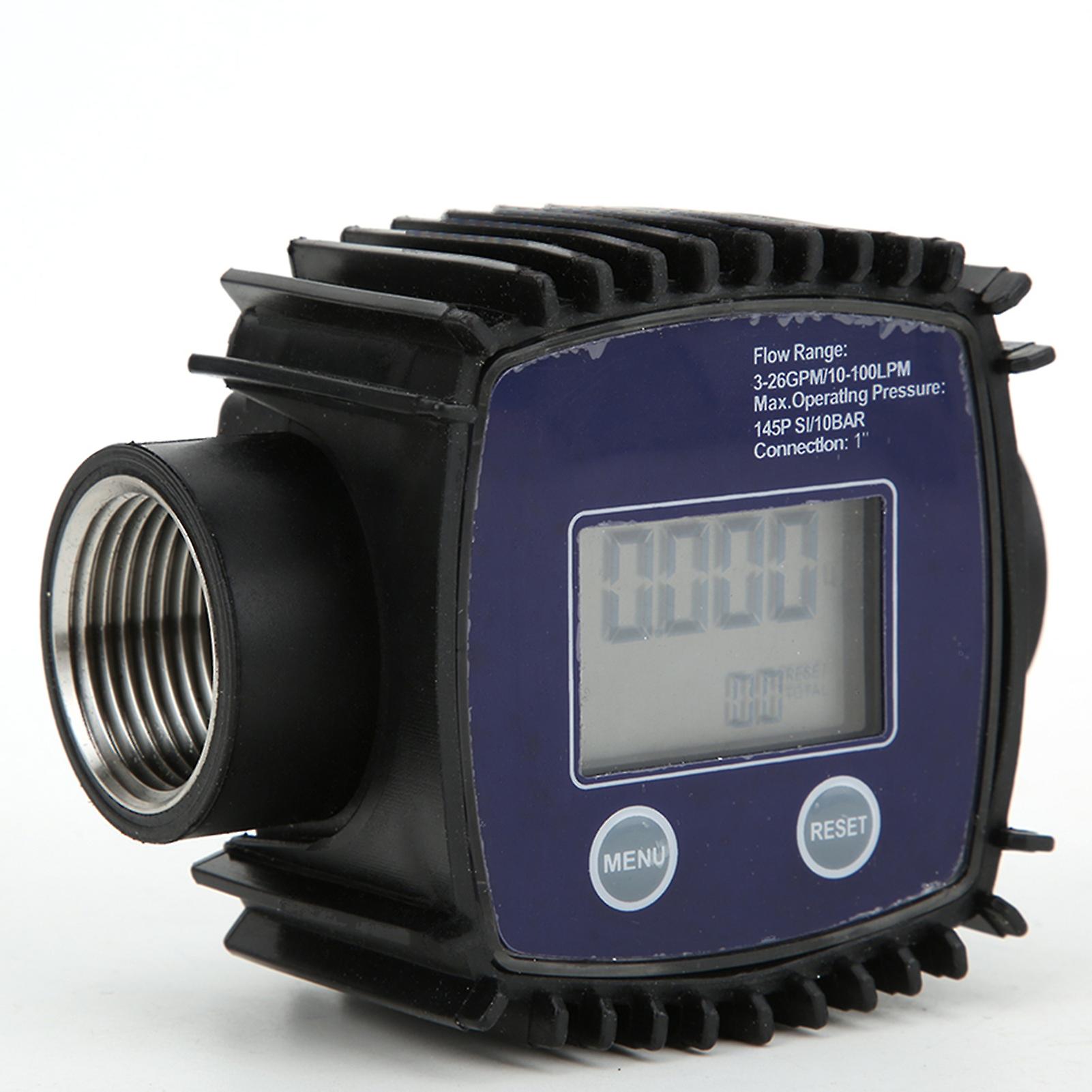 K25 1in Female Thread Flowmeter Digital Display Water Liquid Flow Sensor 10‑100L/MIN L