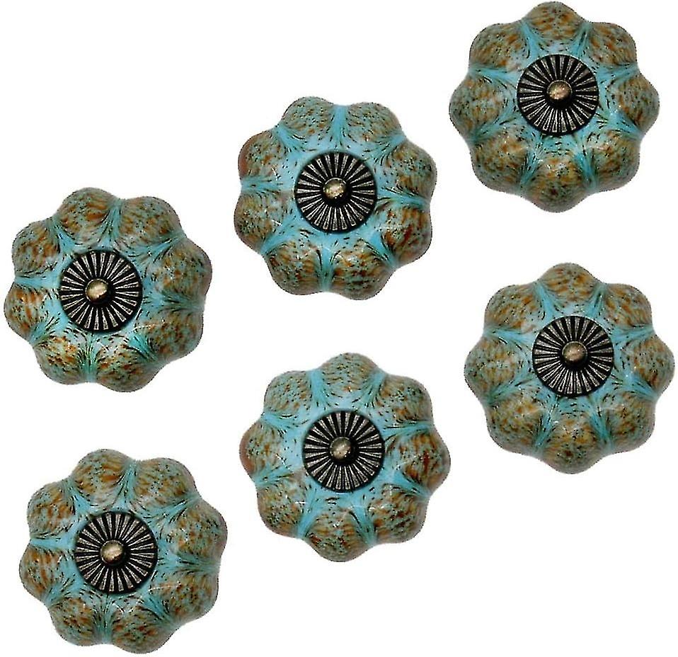 Set of 10 ceramic knobs, drawer pulls, cabinet handles, ceramic knobs, retro and elegant knobs in th