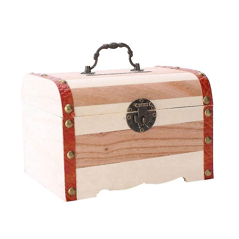 1pcs Wooden Bank Without Lock
