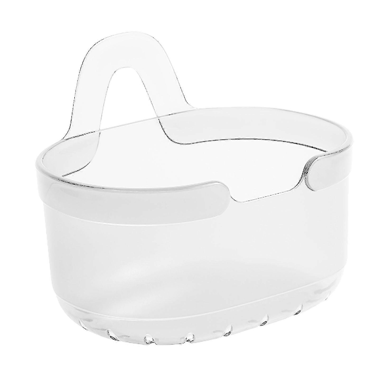 Large Plastic Wall Mount Organizer Basket with Drainage, Transparent