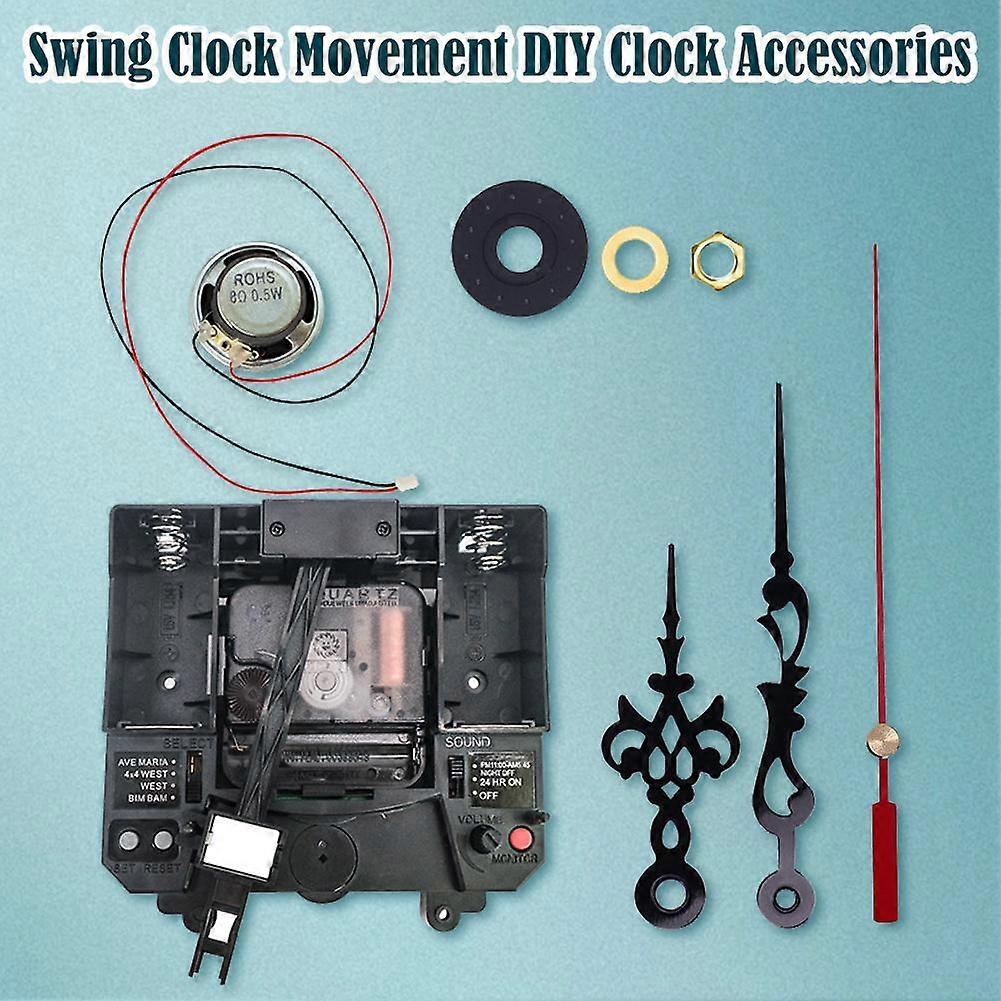 Quartz Clock Movement Mechanism, with Hands Silent Music Box Mechanism Kits