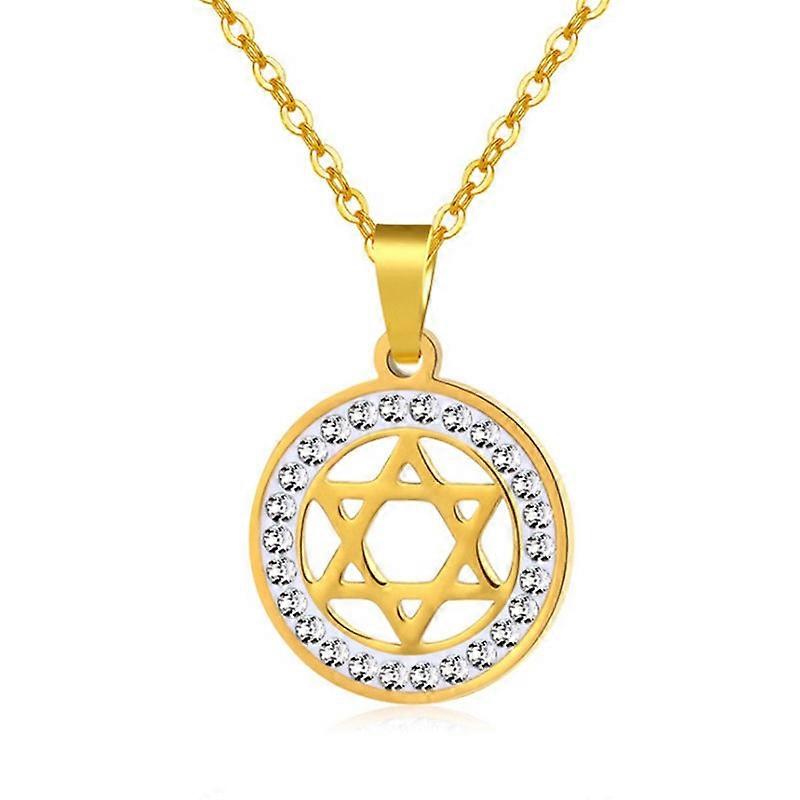Classic Mystery Mogen Star Of David Metal Pendant Necklace For Men Women Vintage Israel Jewish Jewelry