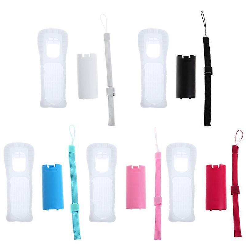 Protective Silicone Case for nintendo WII O10 20 Controller Battery Back Cover Replacement Remote Control Dragee Kit