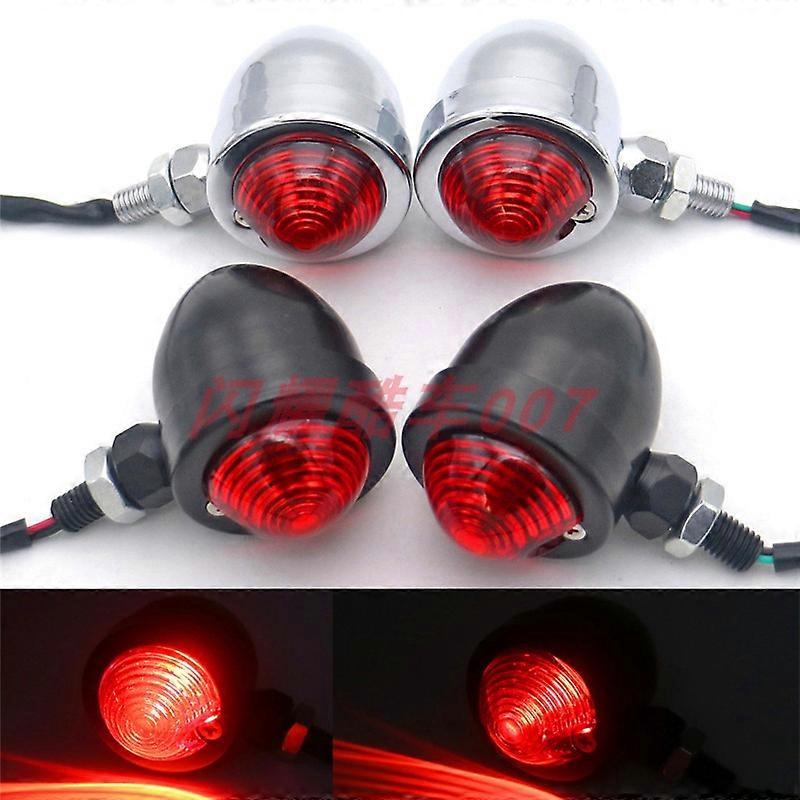 CG/GN125 Retro Motorcycle Modified Bullet Metal Small Tail Light Brake Light Running Light Turn Signal Light
