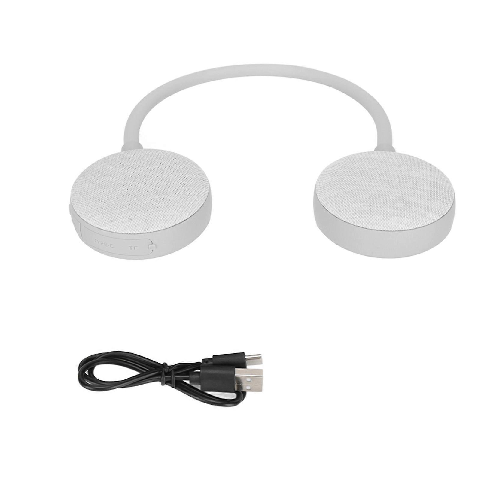 Neck Speaker Portable Wireless Wearable Stereo Handsfree Neckband Bluetooth Speaker with Microphone for Home Outdoor Grey