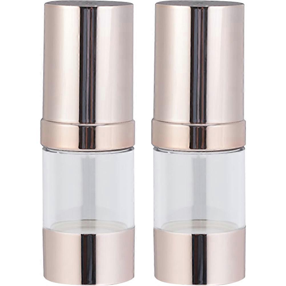 2Pcs Plastic Pump Lotion Jars Airless Lotion Containers Multi-use Cream Pump Bottles