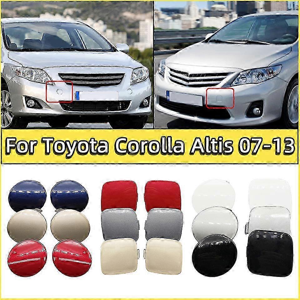 White Front Bumper Tow Hook Cover – For 2011-2013 Toyota Highlander LH/RH