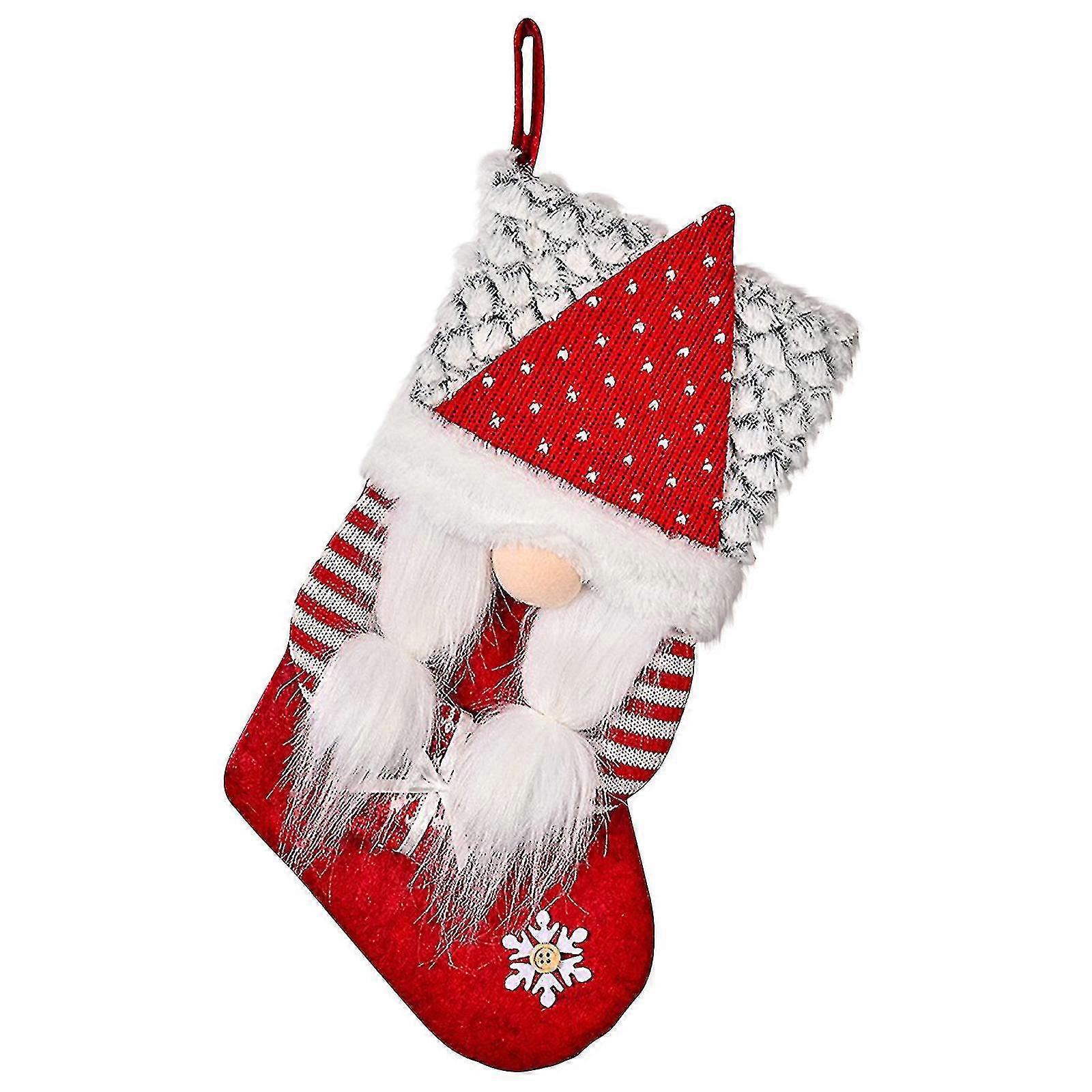 Holding Gift Shape Rudolph Christmas Stocking Christmas Tree Decoration