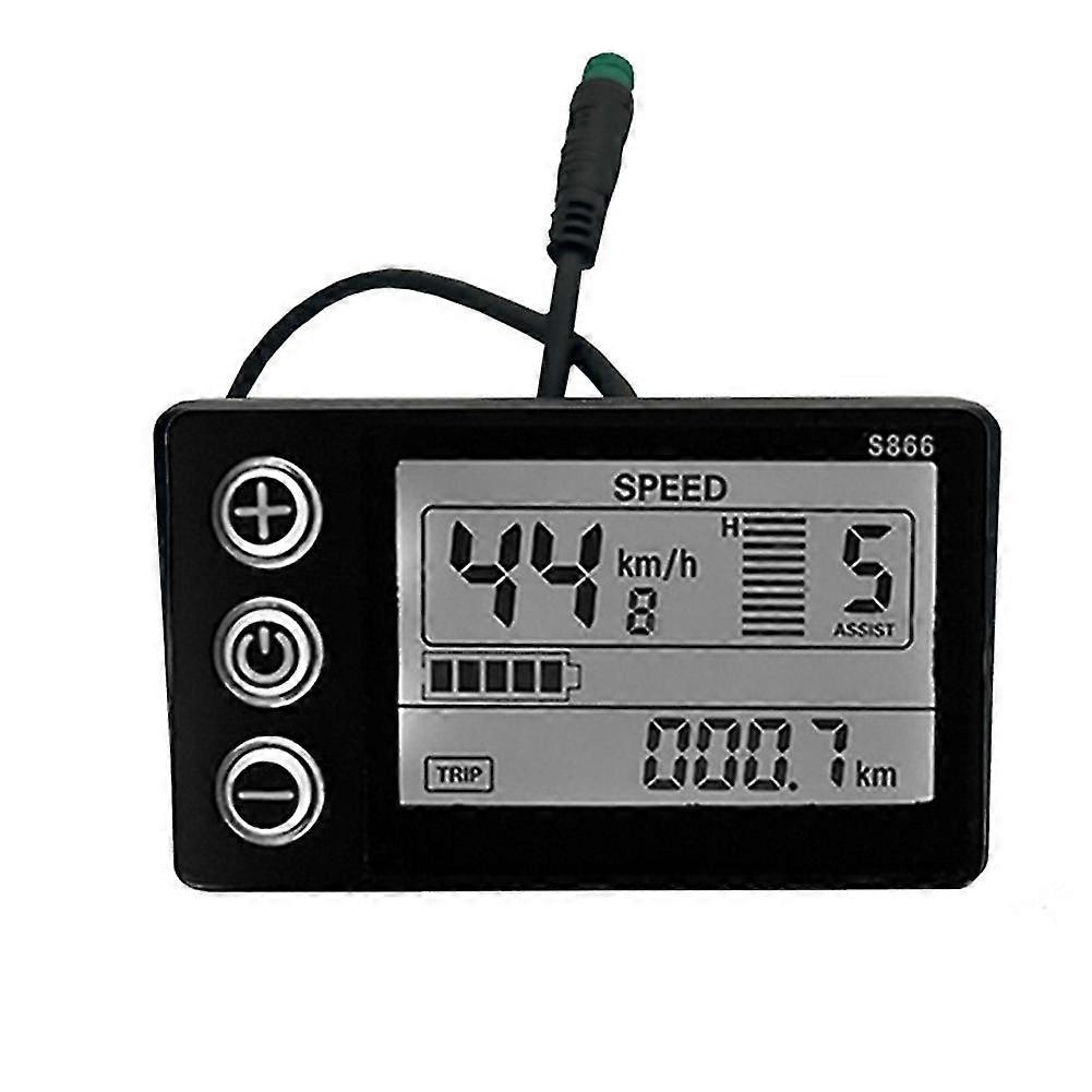 2024 Electric Bicycle Display 24v/36v/48v Waterproof Lcd Display S866 Controller Panel Dashboard For Ele
