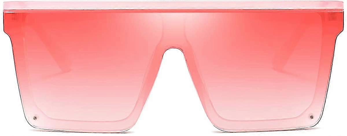 Firkantede overdimensionerede solbriller til kvinder Herremode Flad Top Store Sorte Ramme Nuancer