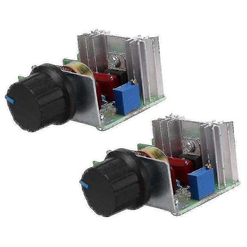 2 Pcs Speed Controller For Ac Motor Ac 220v 2000w Thyristor Motor Speed Control Adjustable Power Co Xxf