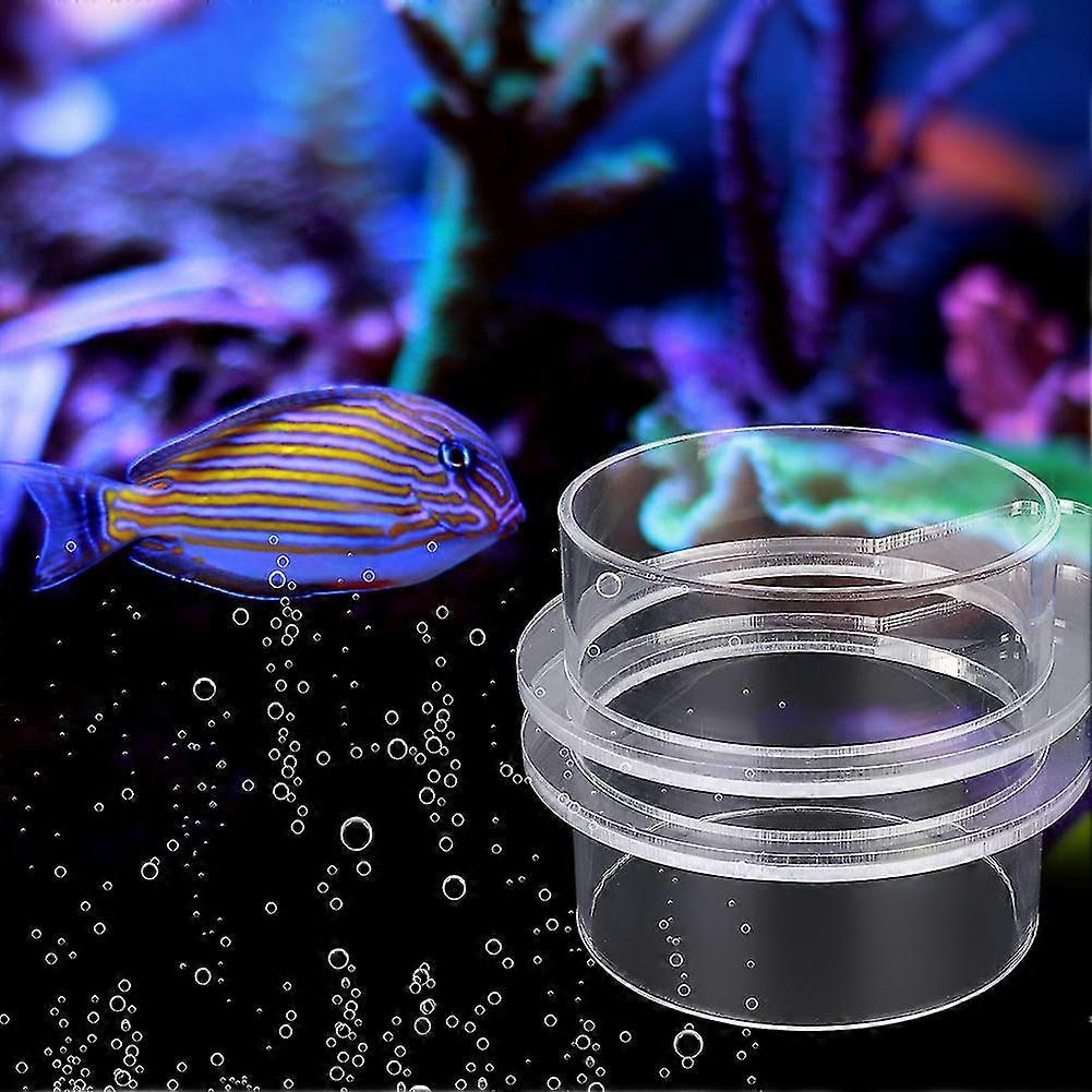 AdjustableTransparentAcrylicFishTankFeederRing-DurableandEasytoUse-100mm