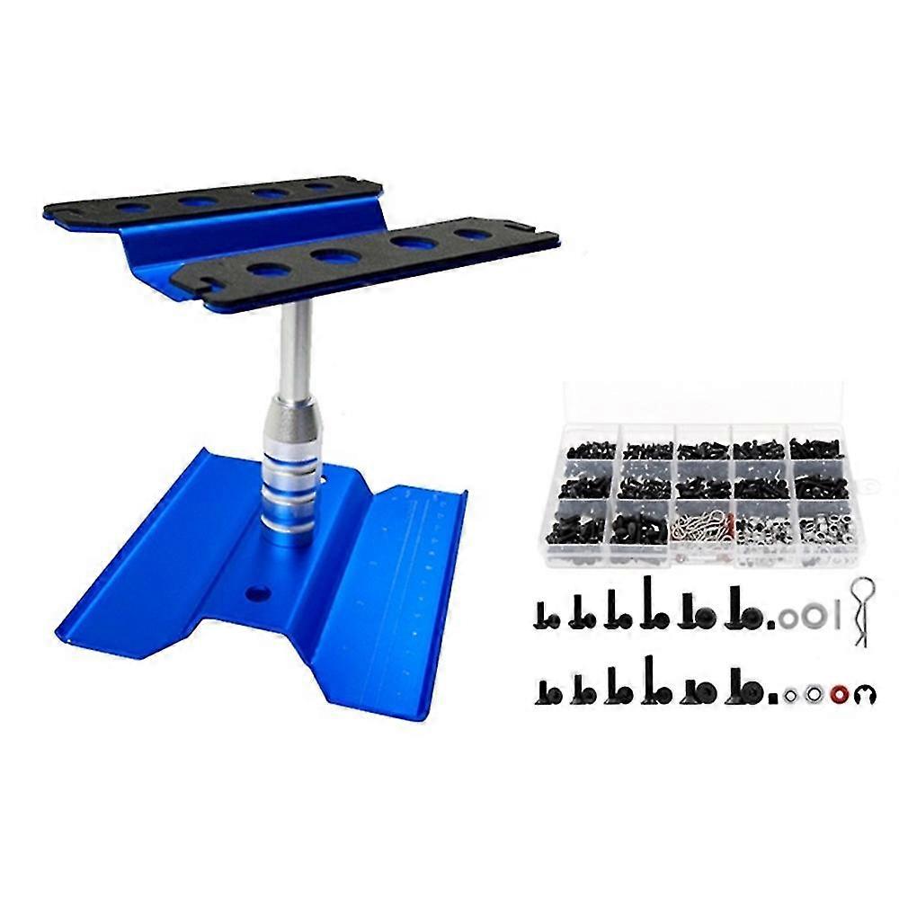 Rc Car Repair Work Stand And 520pcs Screws Kit For 1/8 1/10 Rc Car,2