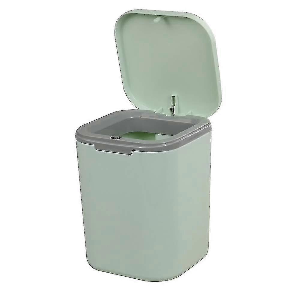 mini trash can with lid, push button, trash can, desktop paper basket, small waste bin