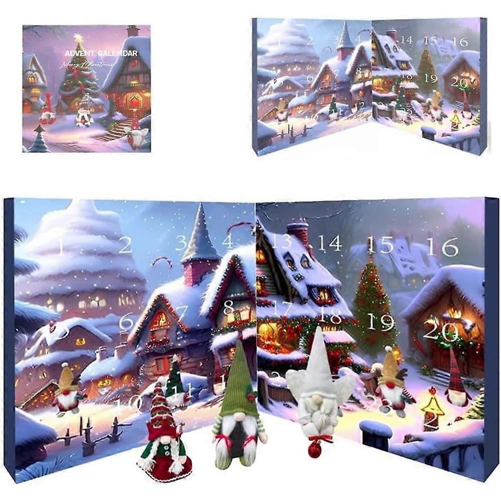 2024 Gnome Countdown Advent Calendar 24 Days Gnome Dolls Decor Christmas Surprise Blind Box Gift All Ages