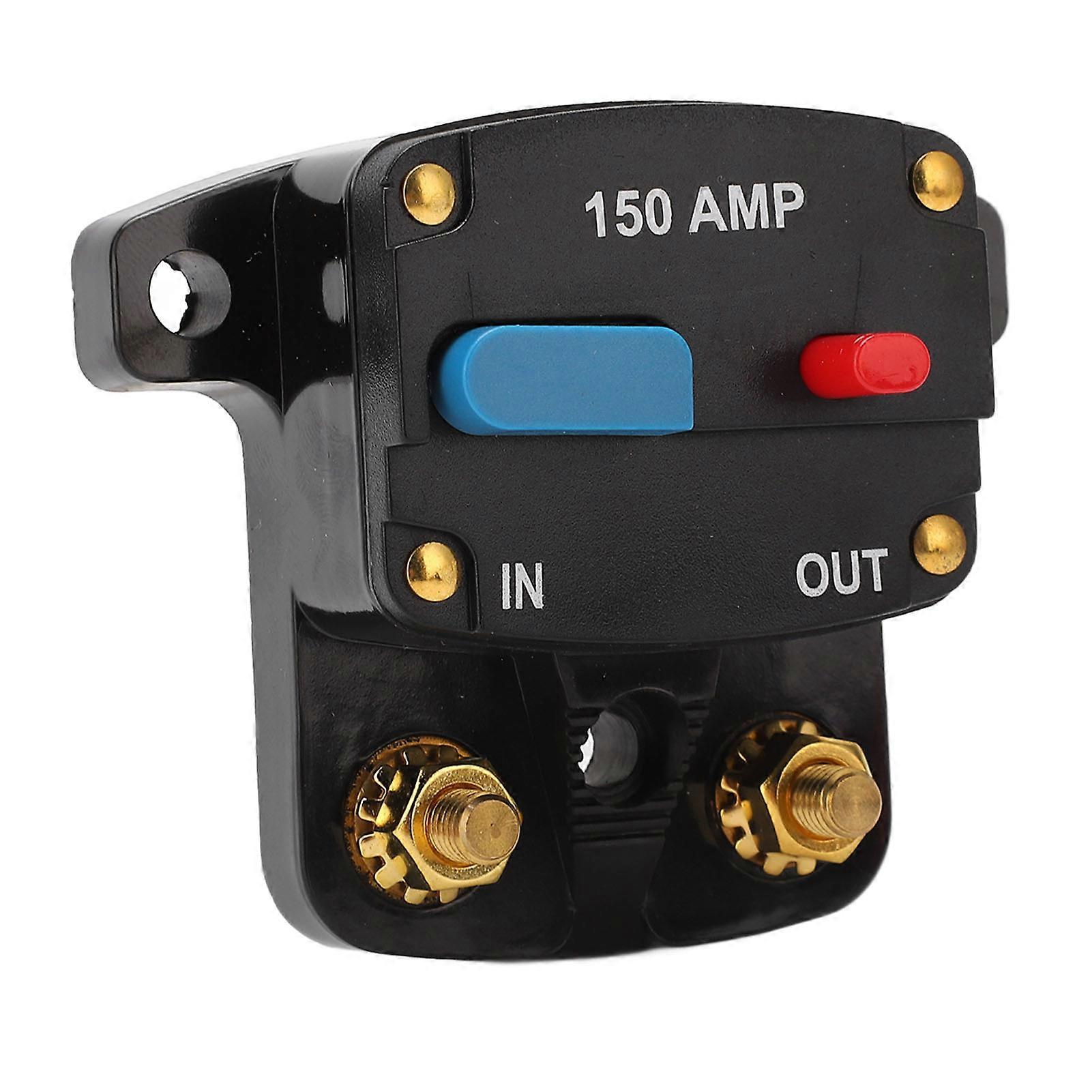 Car Audio Circuit Breaker Manual Reset Fuse Inline Inverter Holder for Car Audio Stereo System Boat Trucks Buses 150A