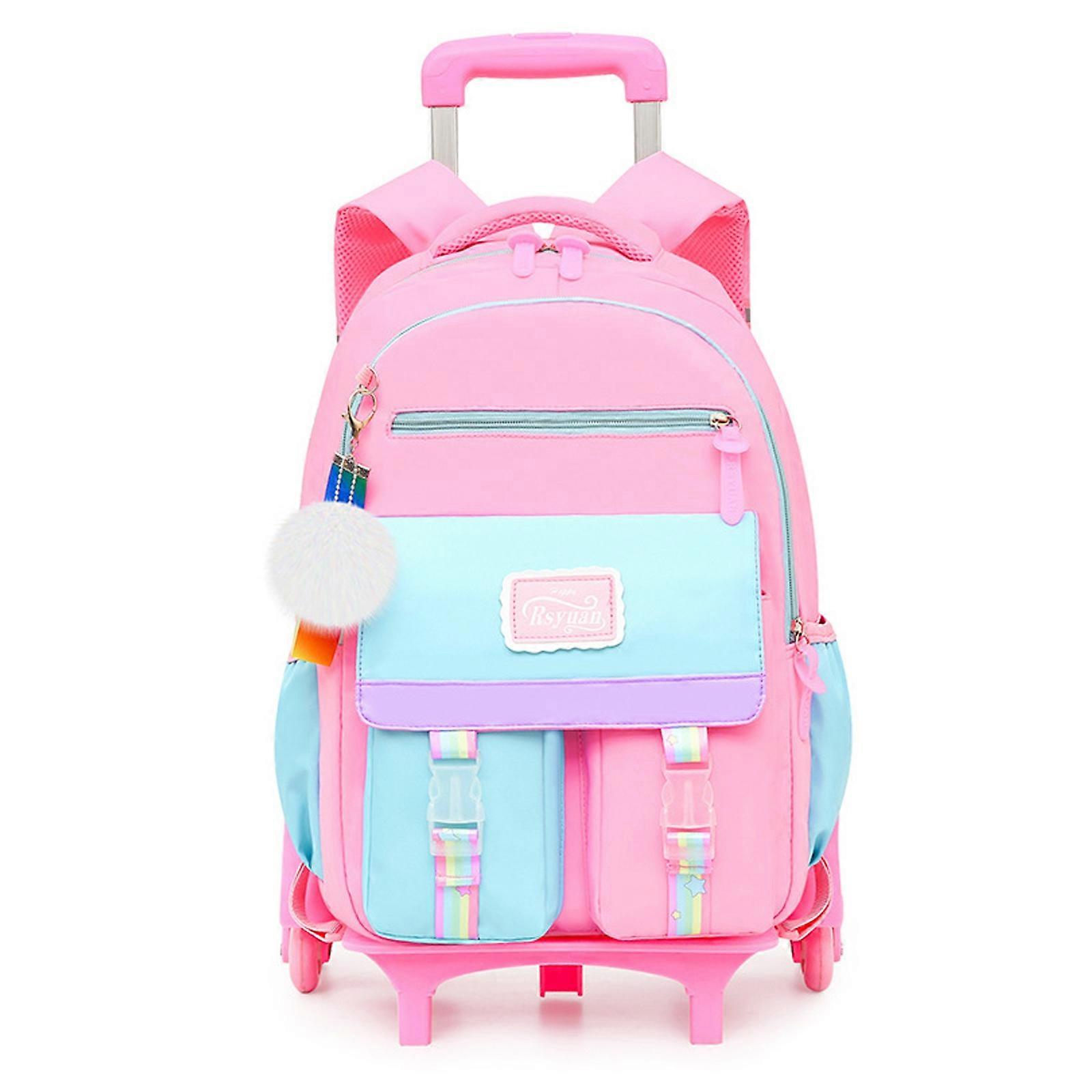 Multi layer pupil pull rod six wheel detachable backpack waterproof Backpack