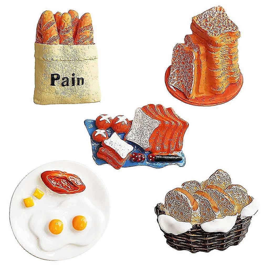 5kpl Bionic Food Jääkaappi Magneetti 3d Luova simulaatio Ruoka Magneettinen jääkaappi Tarrat Valokuva rekvisiitta Kodinkoristelu lahja