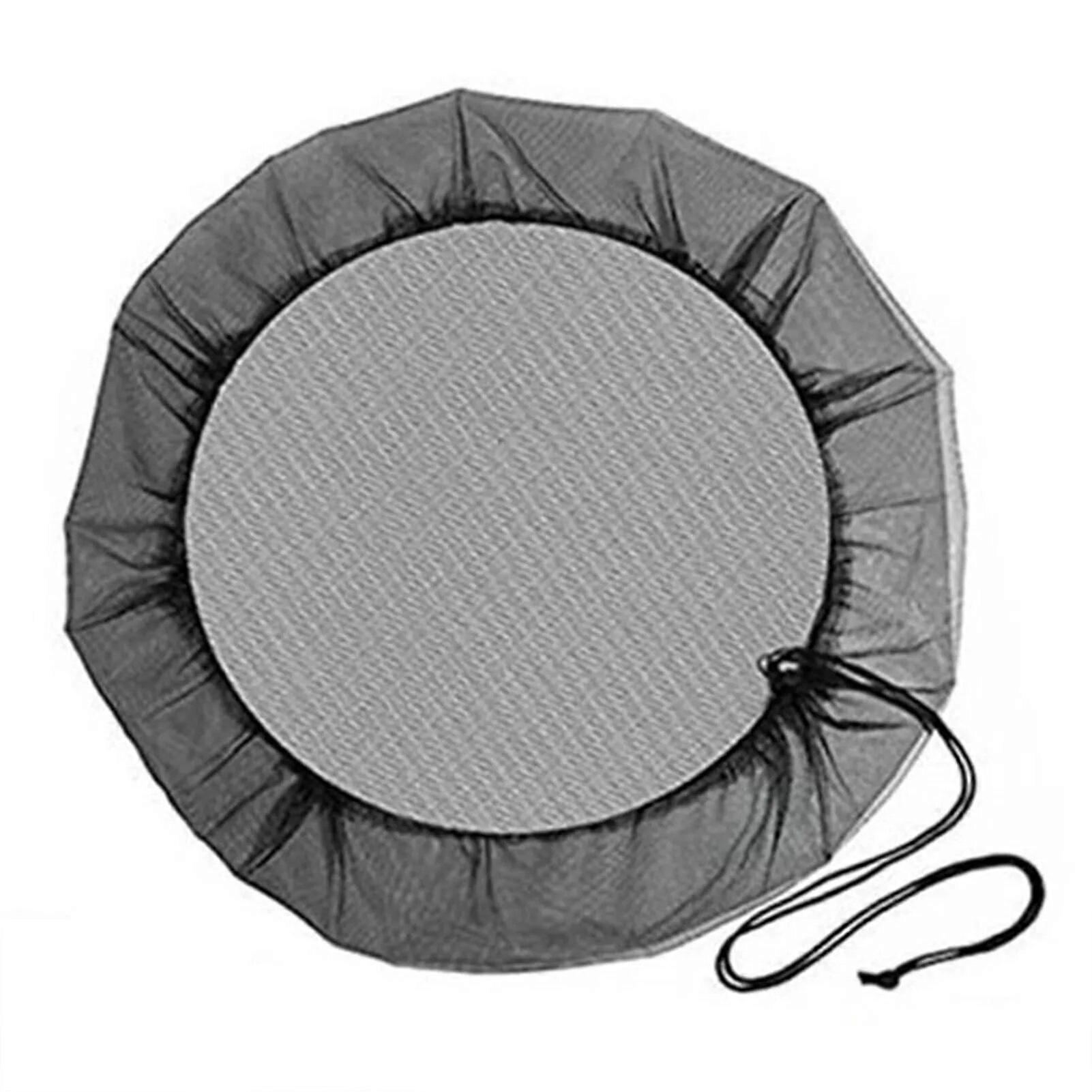 Outdoor Rain Barrel Mesh Cover with Drawstring Portable Garden Bucket Protector for Garden Courtyard Lawn