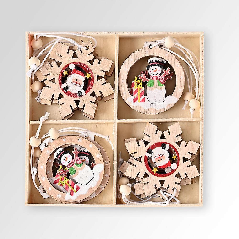 12pcs Christmas Hanging Ornaments Multi Patterns Christmas Pendant Nice Gifts for Friends Families