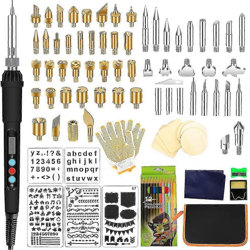 Wood Burning Kit, Professional Wood Burning Tool Pen Set 110 Pcs Pyrography To