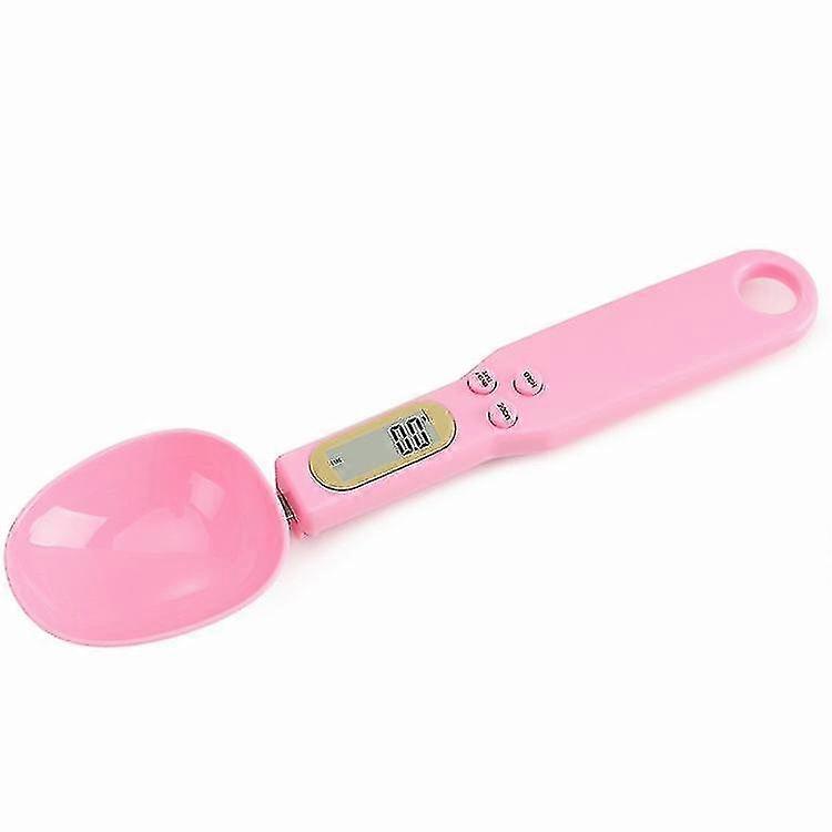 Spoon Weighted Electronic Spoon Kitchen Spoons Baking Scale Scale Measuring (2pcs, White+pink)