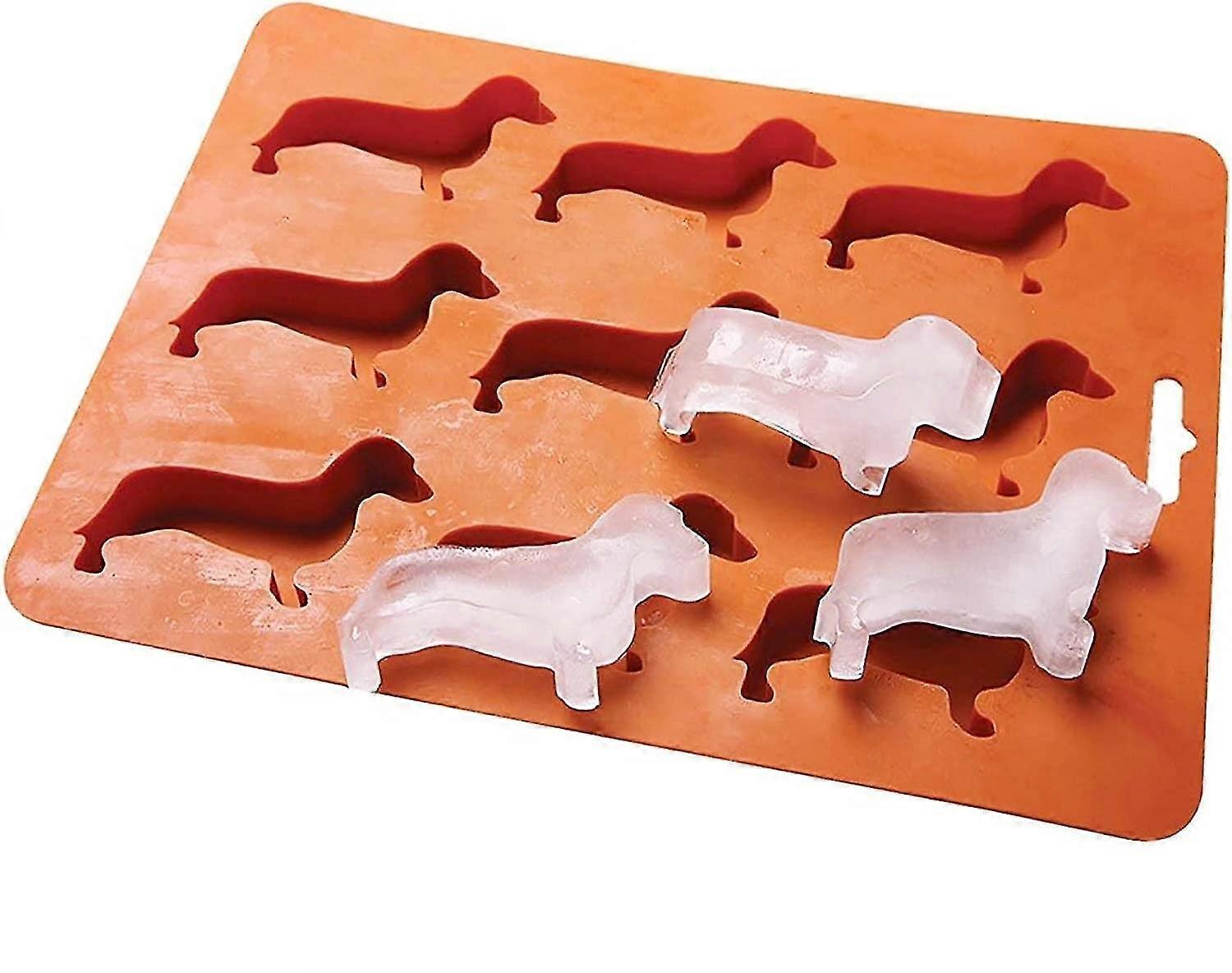 Dachshund Shaped Silicone Ice Cube Molds and Trays Cartoon Frozen Ice Cube Molds