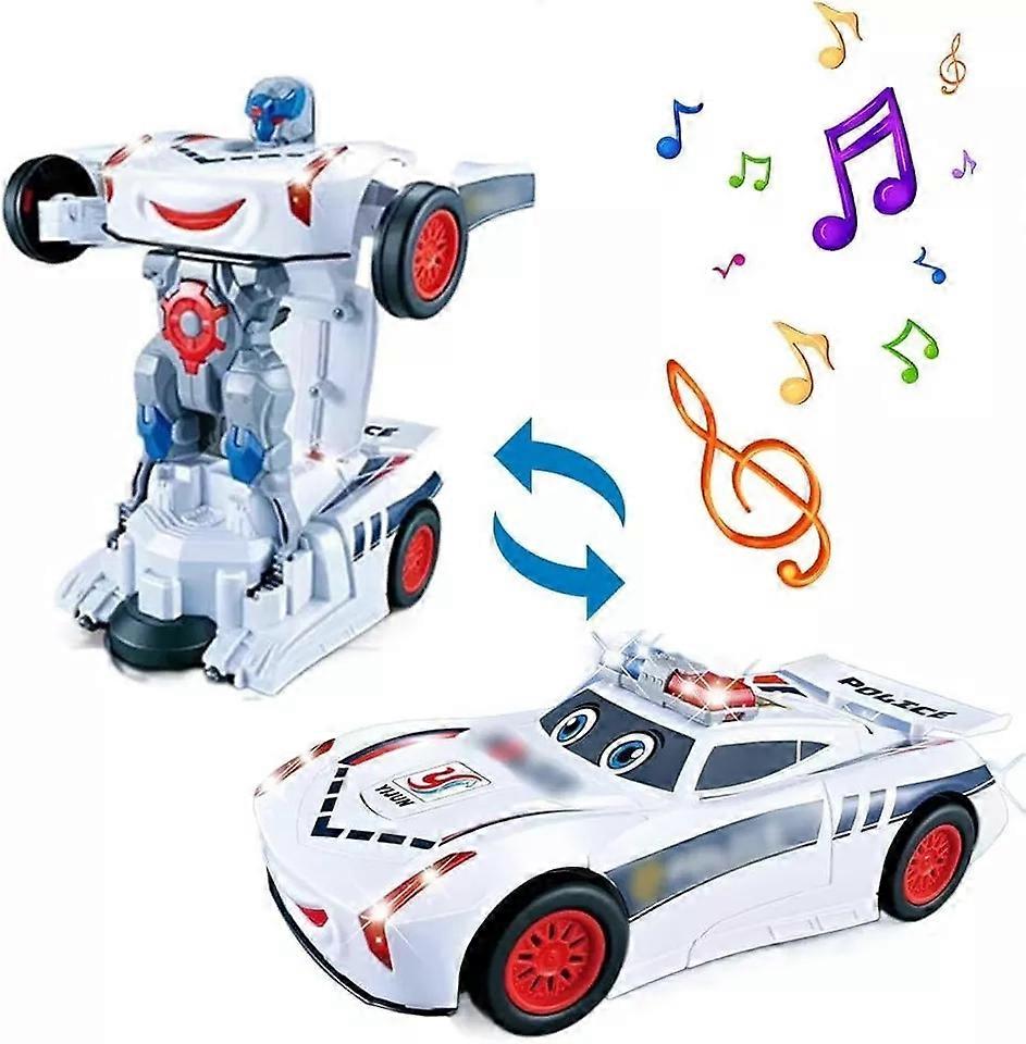 電動ユニバーサル変形車のおもちゃ、2024 子供用の新しい変身パトカー
