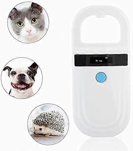 Lecteur de micropuce RFID 134.2Khz, scanner de micropuce d’identification d’animaux de compagnie avec écran OLED haute luminosité de 0,91 pouce et rechargeable par Type-C pour le suivi des animaux