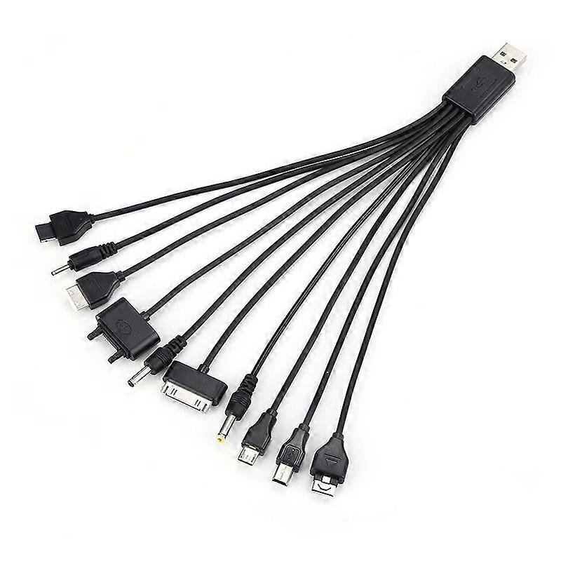 Multi Line Pin Charger 10 in 1 Universal USB Cable Phone Mobiles Adapter Lead