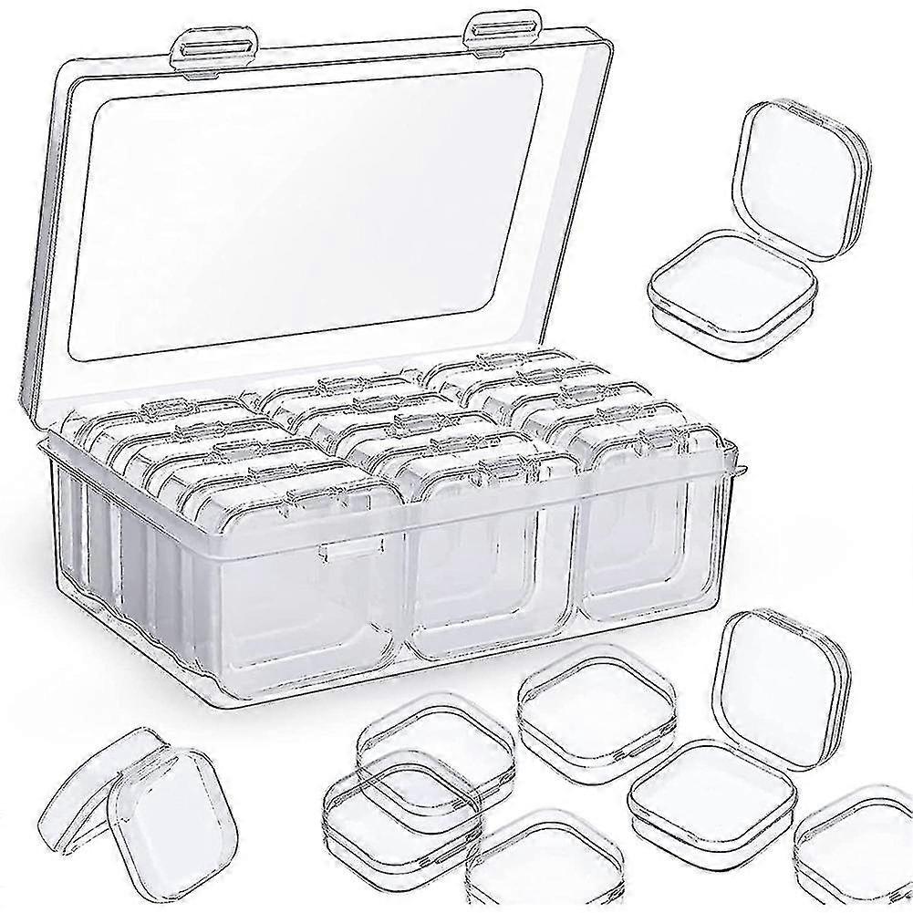 13 Pack Plastic Beads Box, Small With Lids, Compatible With Sewing, Loose Items